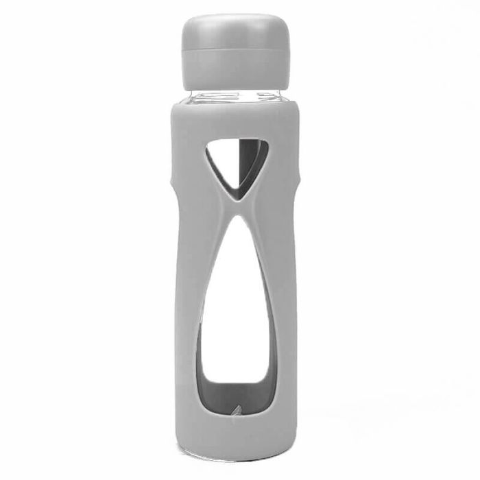 Borosilicate Glass Bottle-12 Oz. with Silicone Sleeve - Personalization  Available